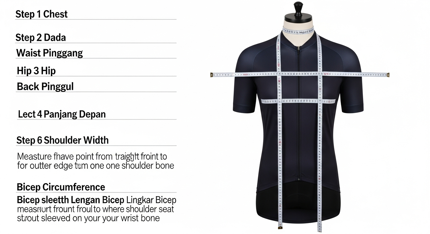 Langkah-Langkah Praktis - cara mengukur badan untuk jersey custom | Natex Vendor