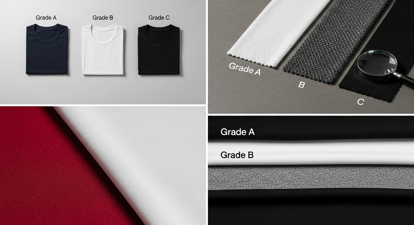 bahan jersey grade A B C perbedaan