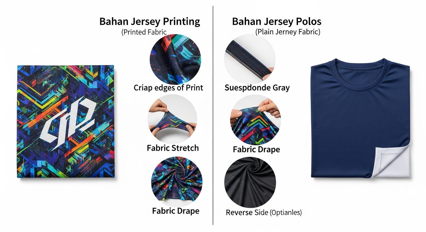 bahan jersey printing vs polos