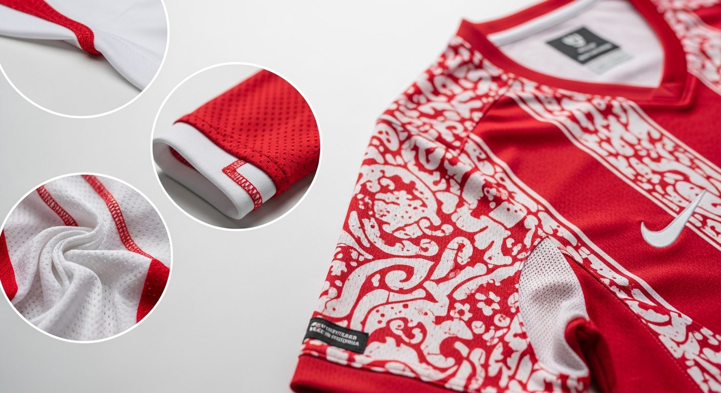 bordir jersey 3D timbul