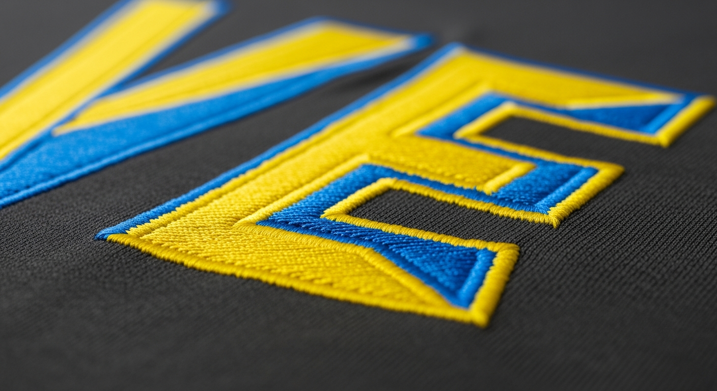 bordir jersey applique technique