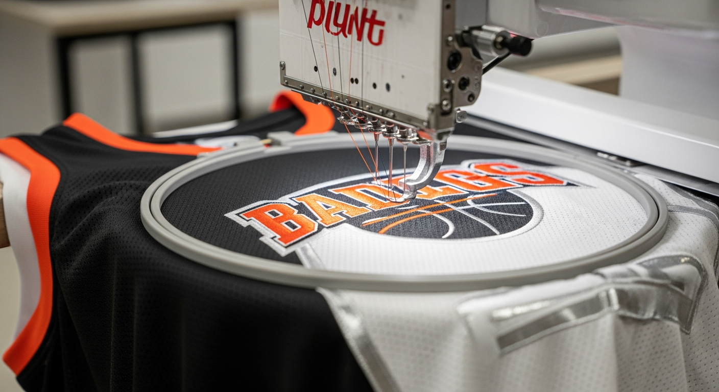 bordir jersey basket