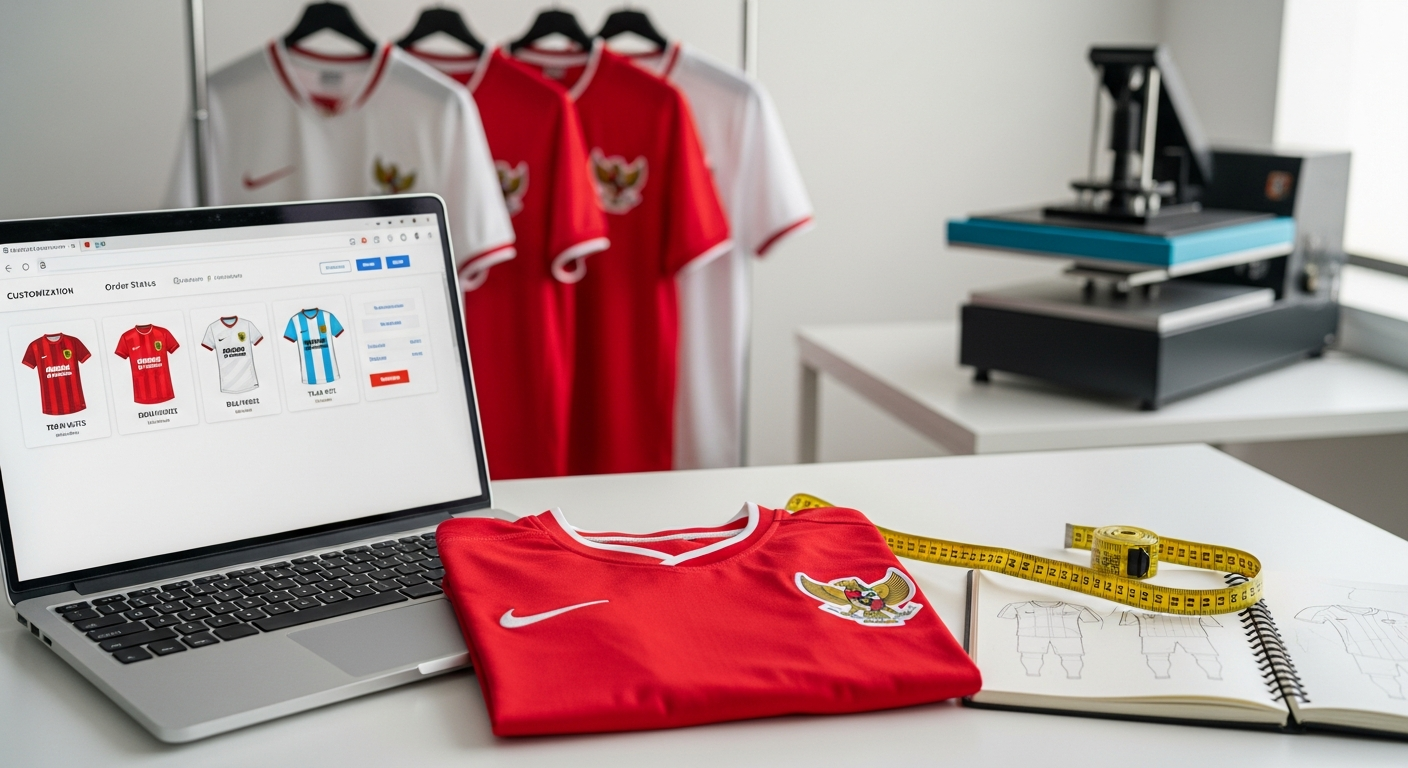 bordir jersey minimalis