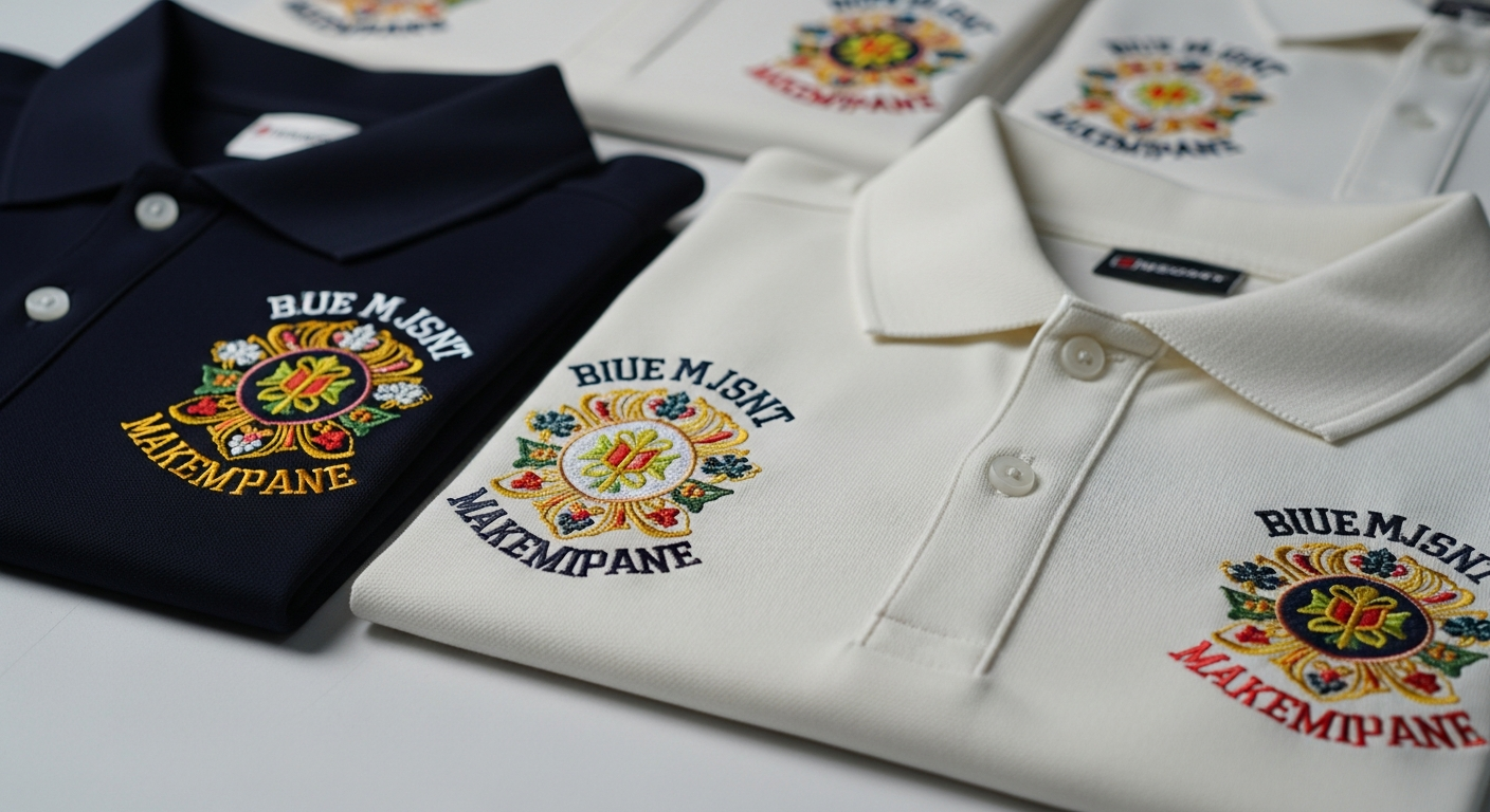 bordir jersey polo shirt