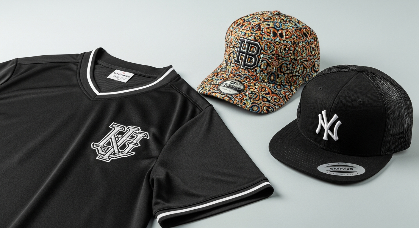 bordir jersey topi snapback