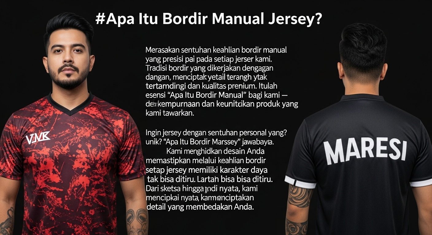 bordir manual jersey