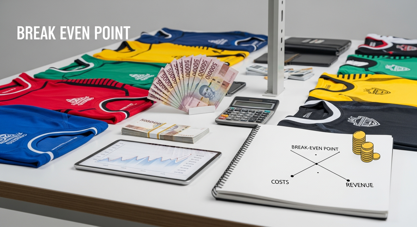 break even point bisnis jersey