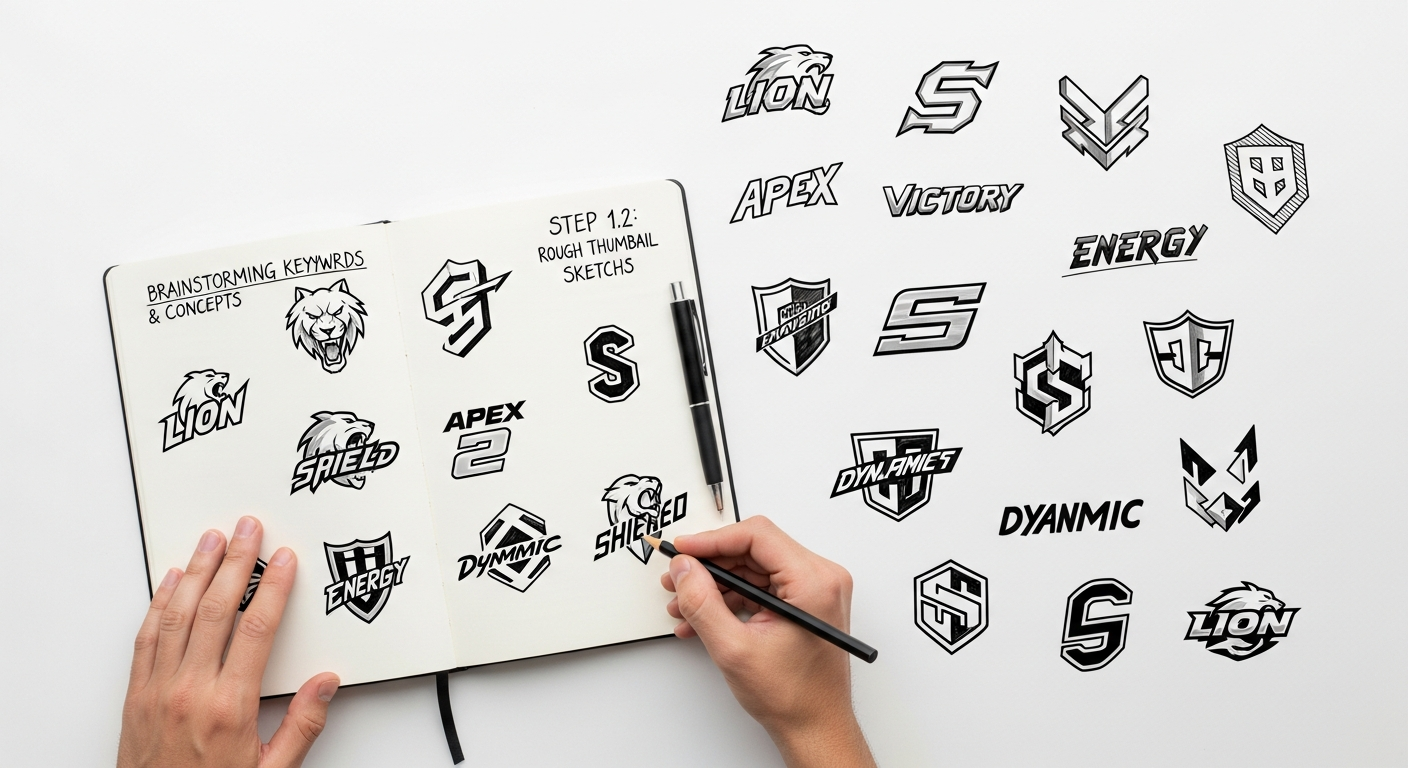 cara membuat logo brand jersey