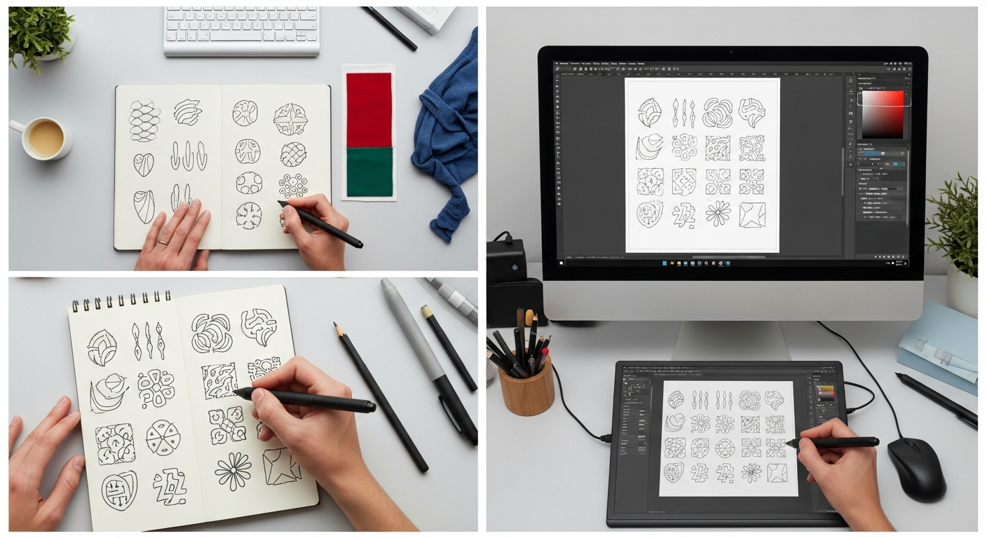 cara membuat pattern repeat jersey