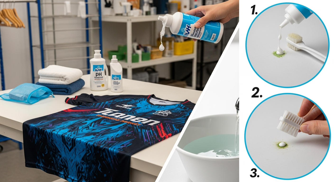 cara mencuci jersey sablon