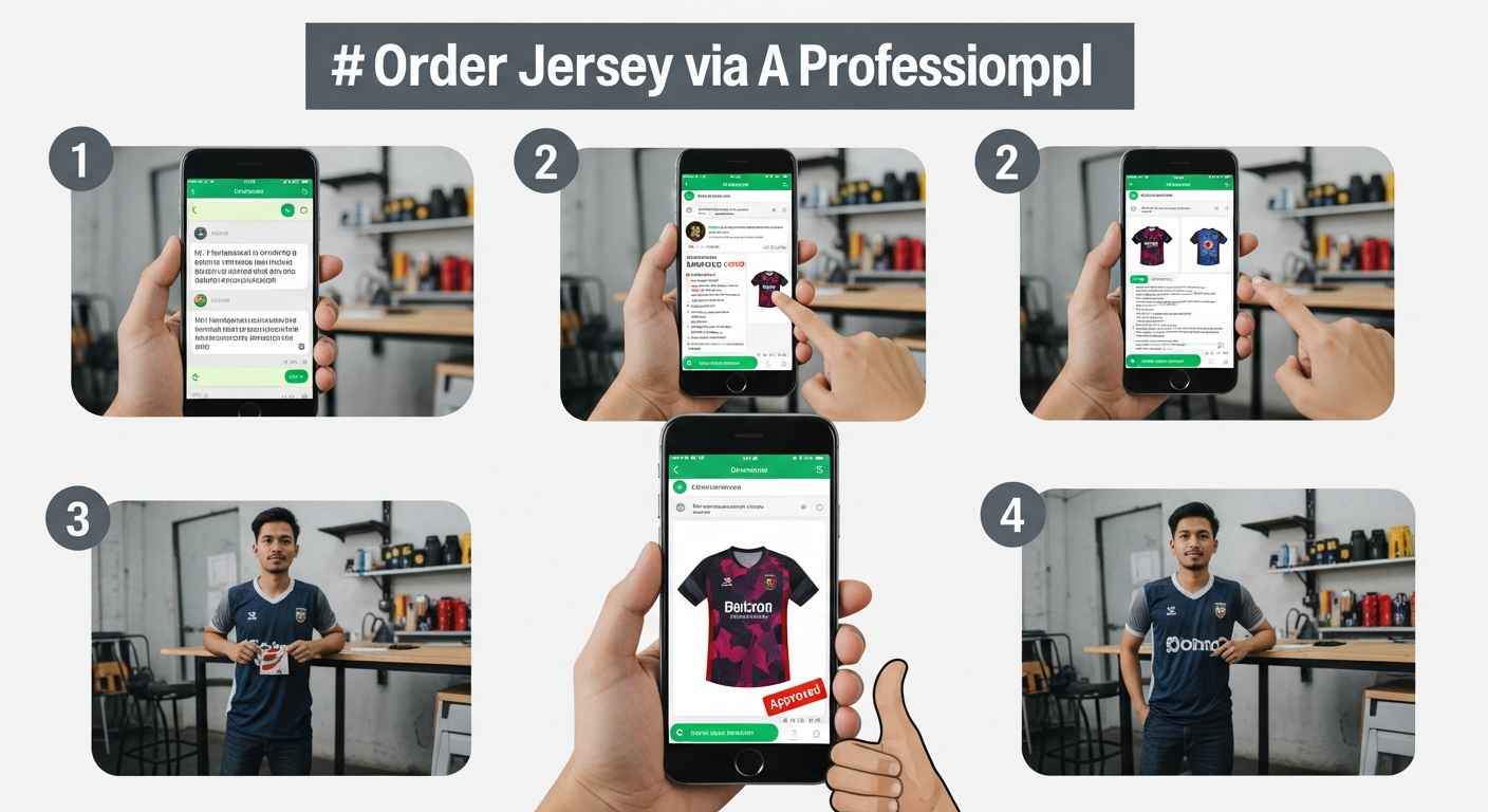 cara order jersey via WhatsApp