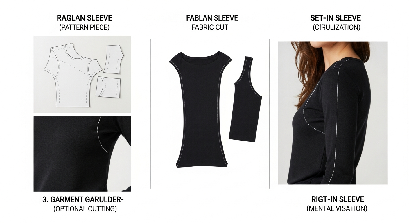 cutting jersey raglan vs set-in