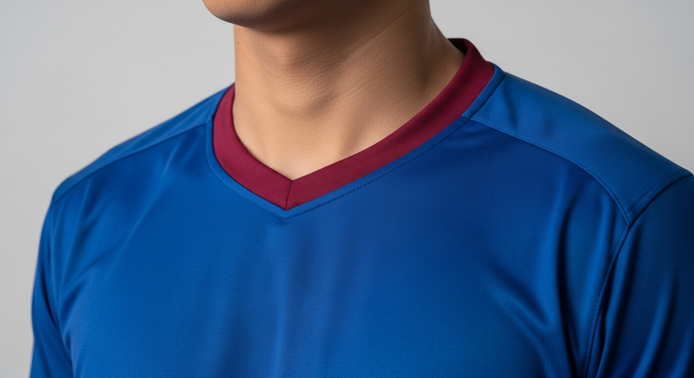 cutting jersey V-neck vs O-neck