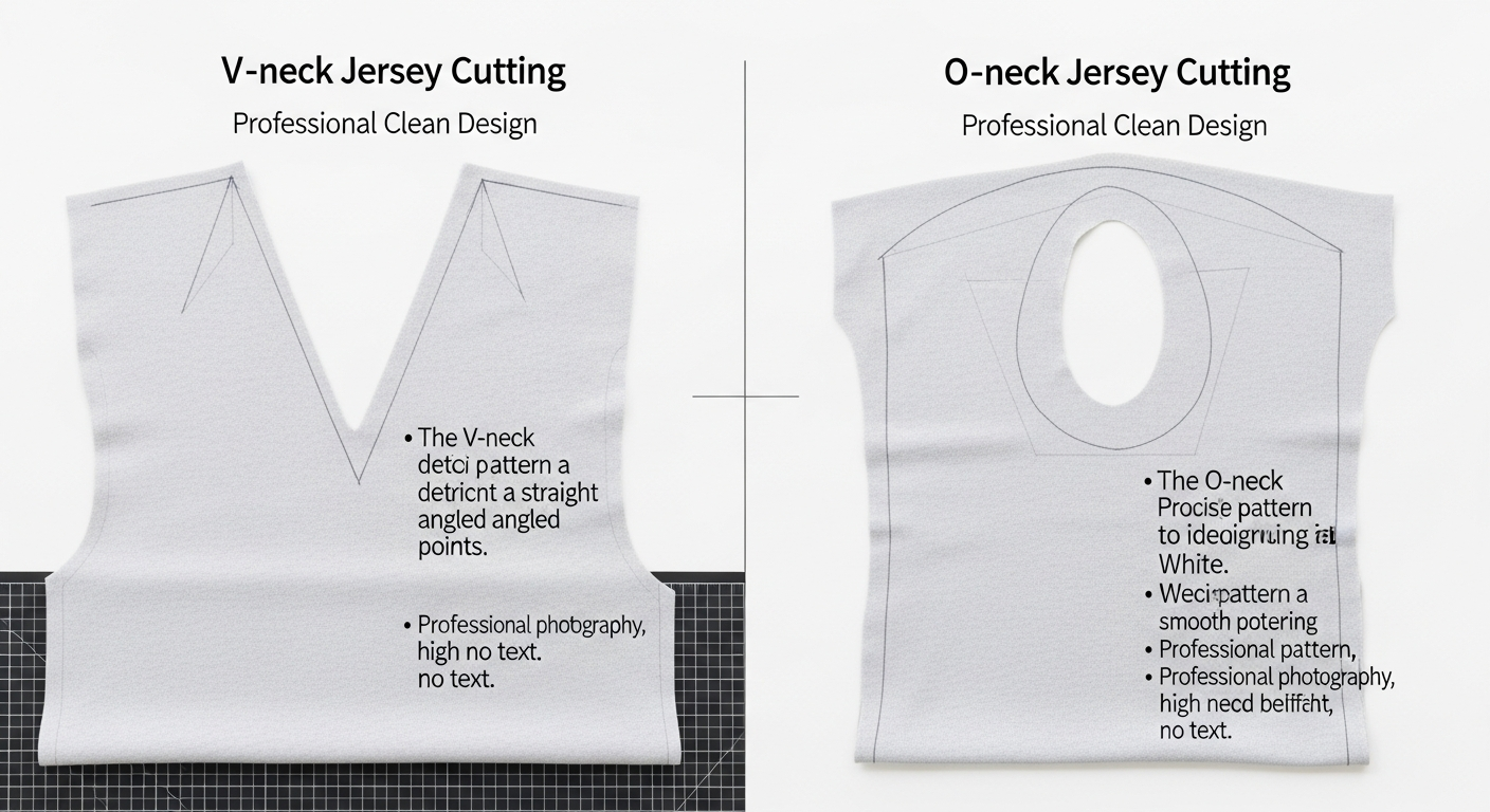 cutting jersey V-neck vs O-neck