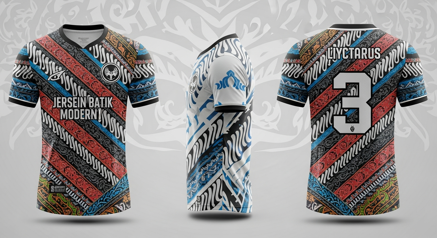 desain jersey batik modern