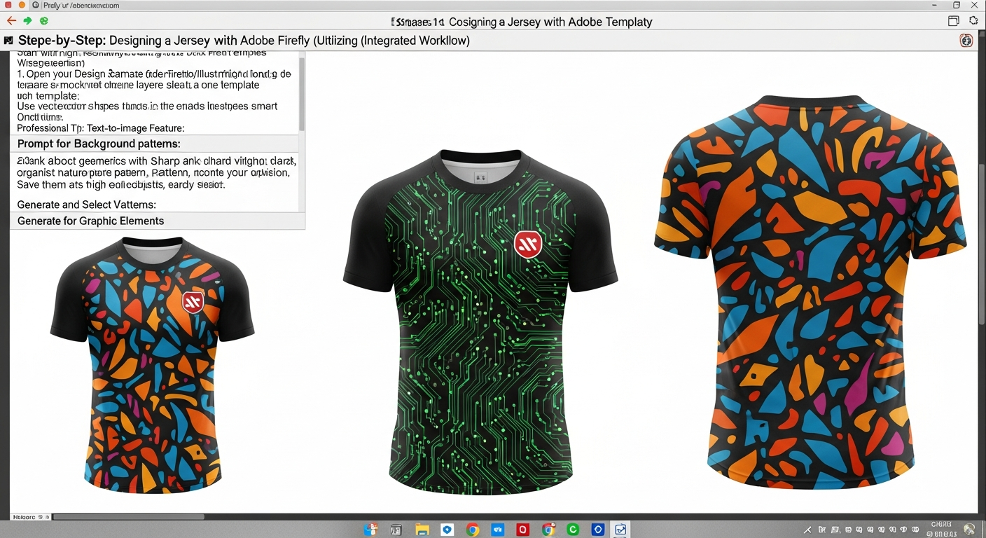 desain jersey dengan Adobe Firefly