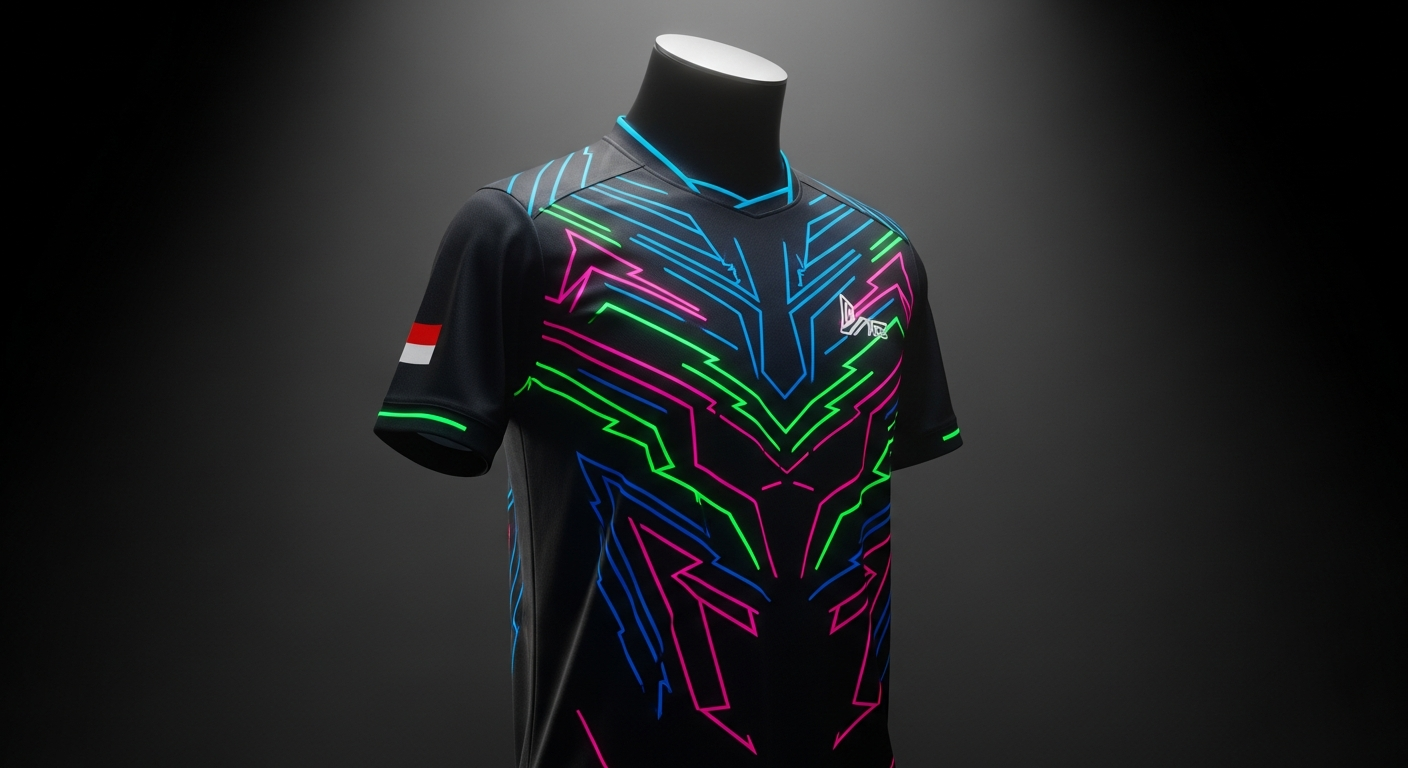 desain jersey neon glow