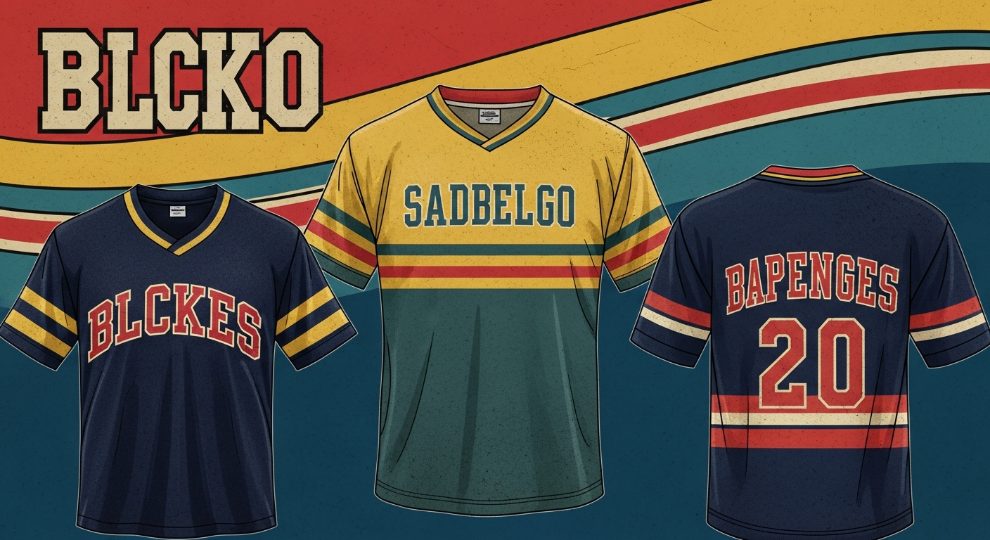 desain jersey retro vintage