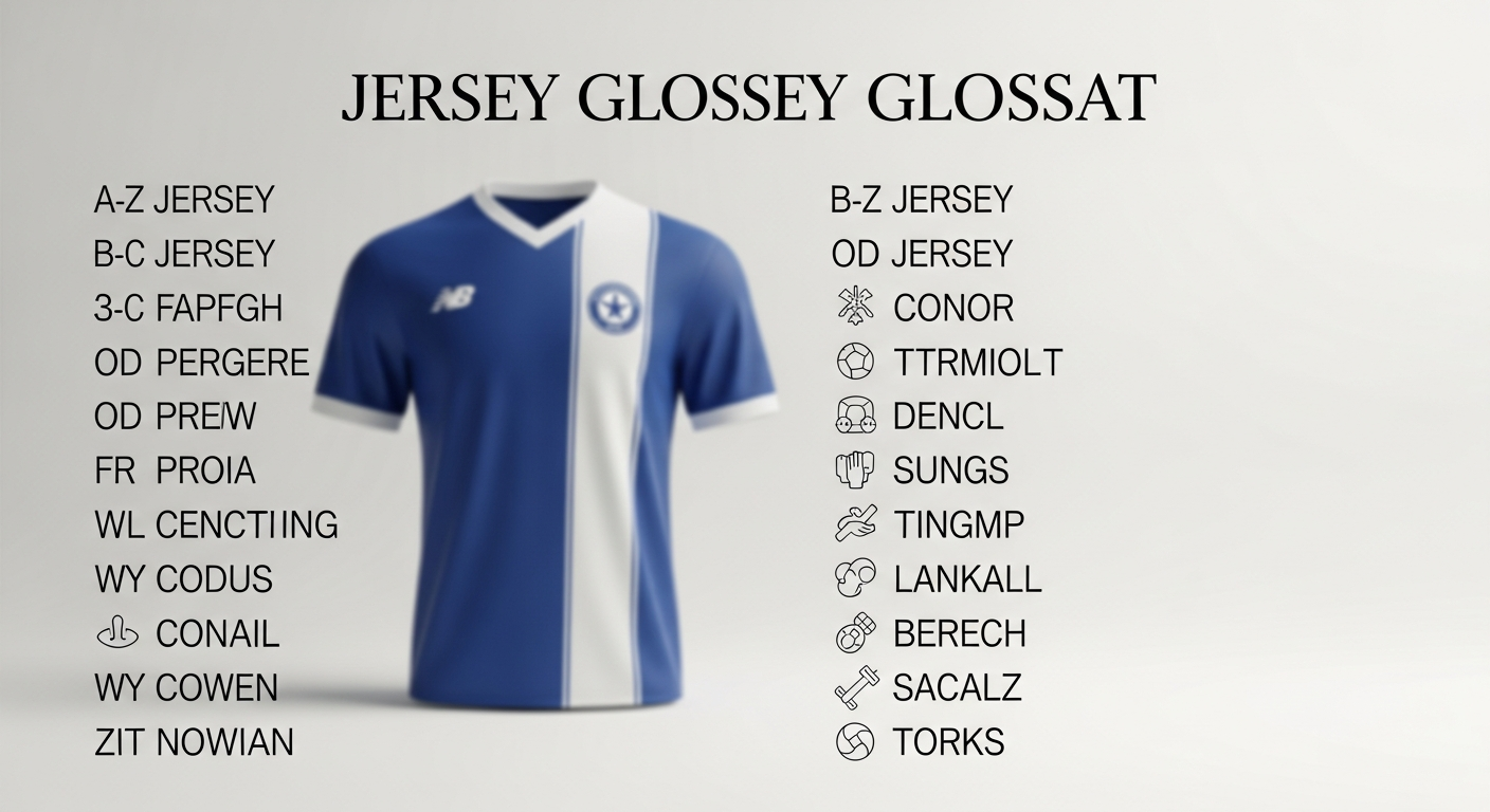 glossary istilah jersey A-Z