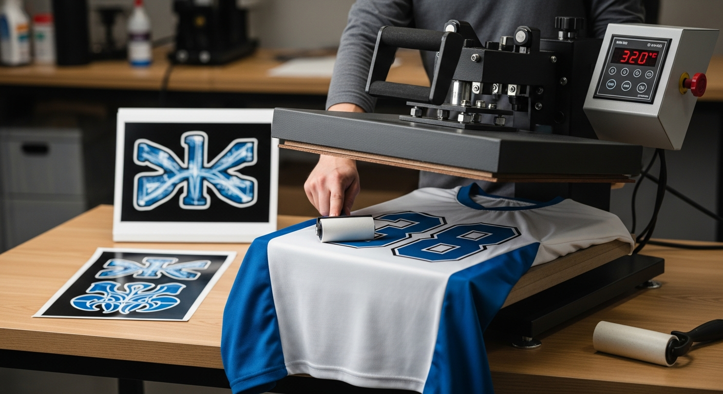 heat press jersey suhu dan waktu