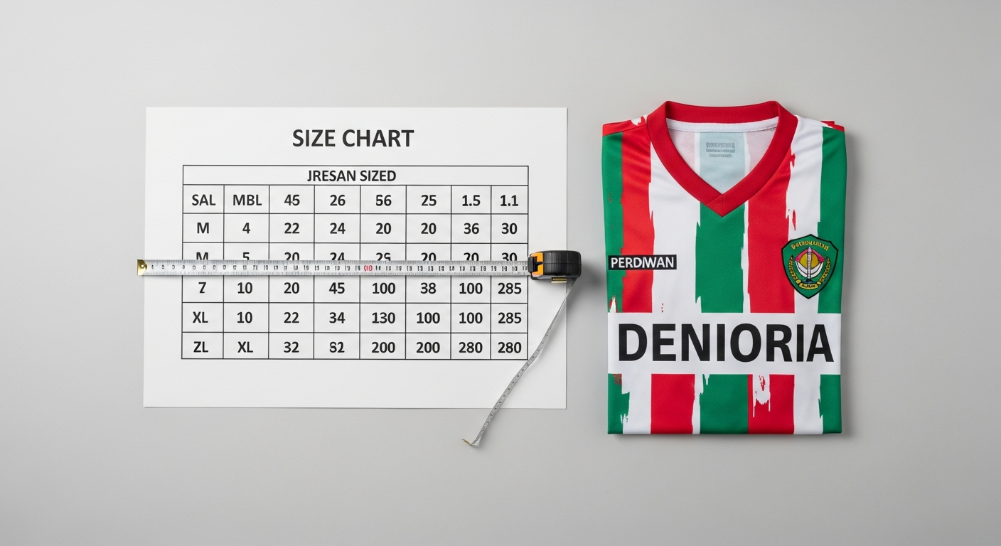 jersey custom anak sekolah size chart