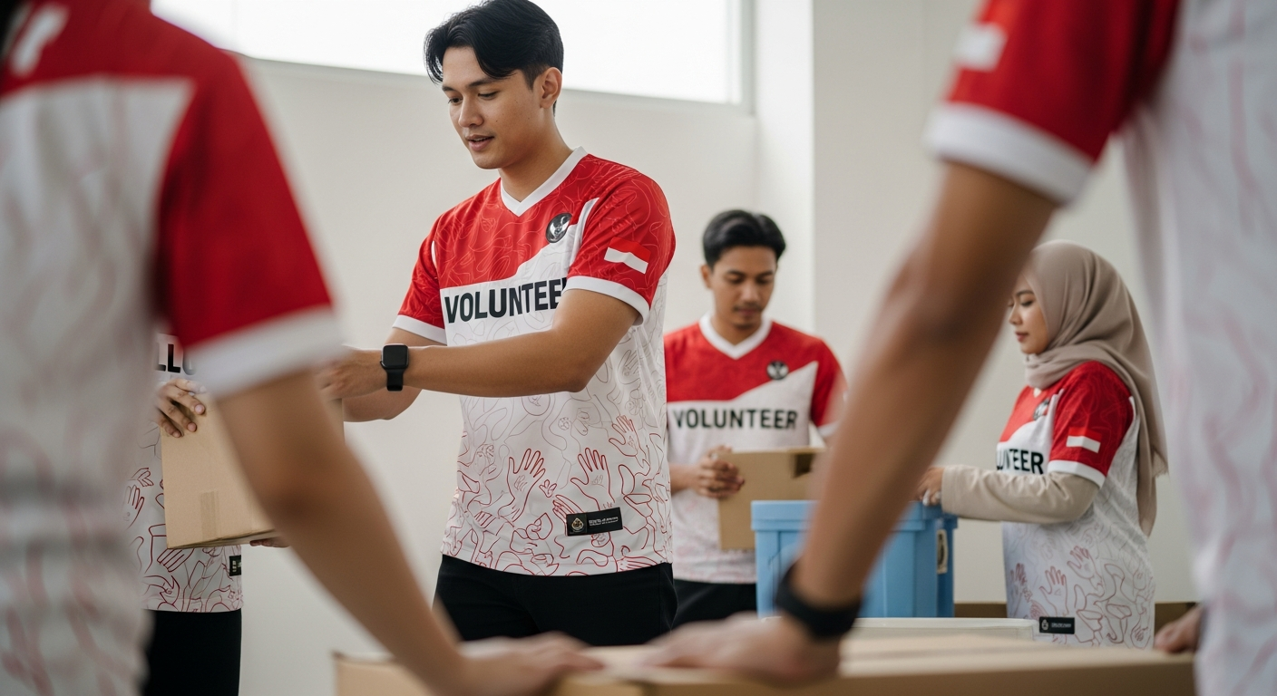 jersey custom untuk volunteer