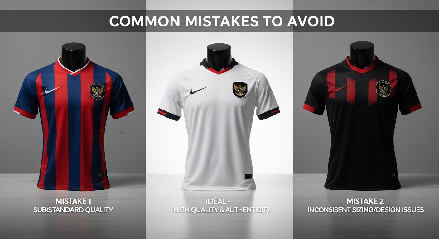 jersey kebesaran atau kekecilan solusi