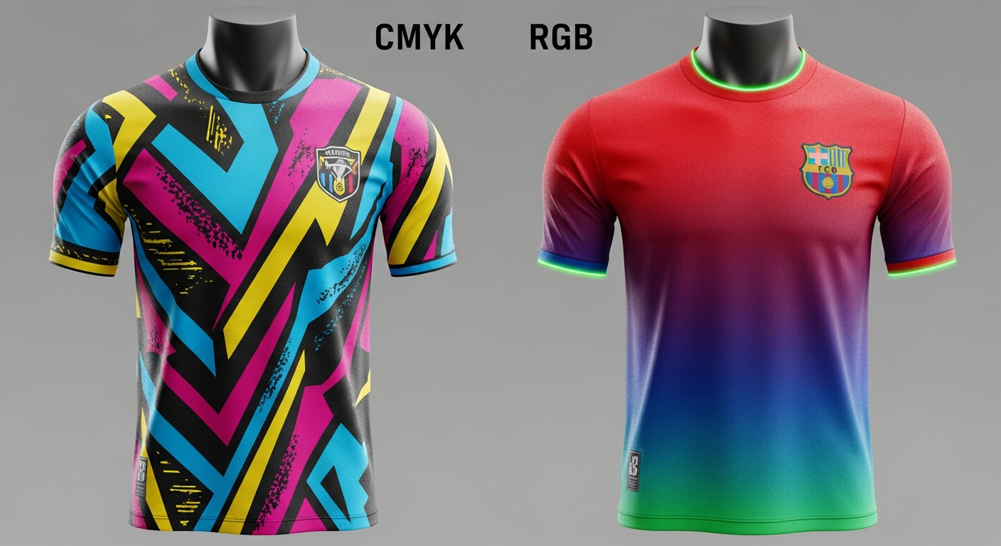 Apa Itu Jersey Warna Cmyk vs Rgb? - jersey warna CMYK vs RGB | Natex Vendor
