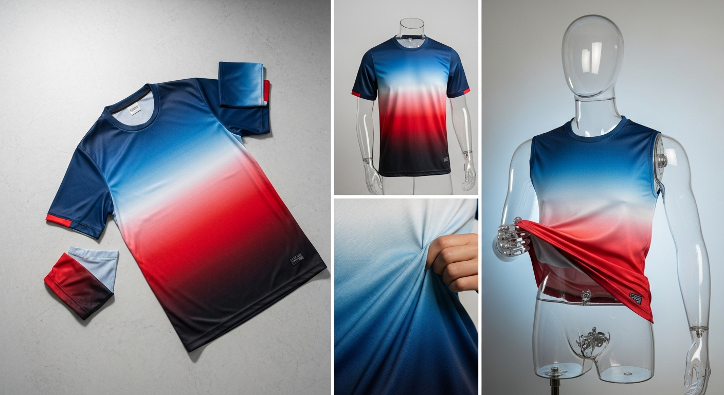 jersey warna gradasi dua warna