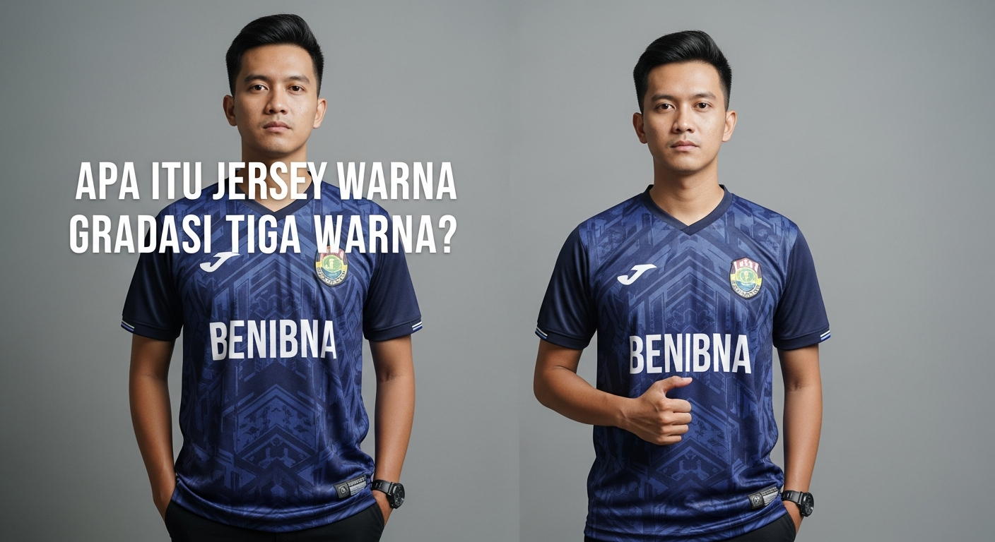 jersey warna gradasi tiga warna