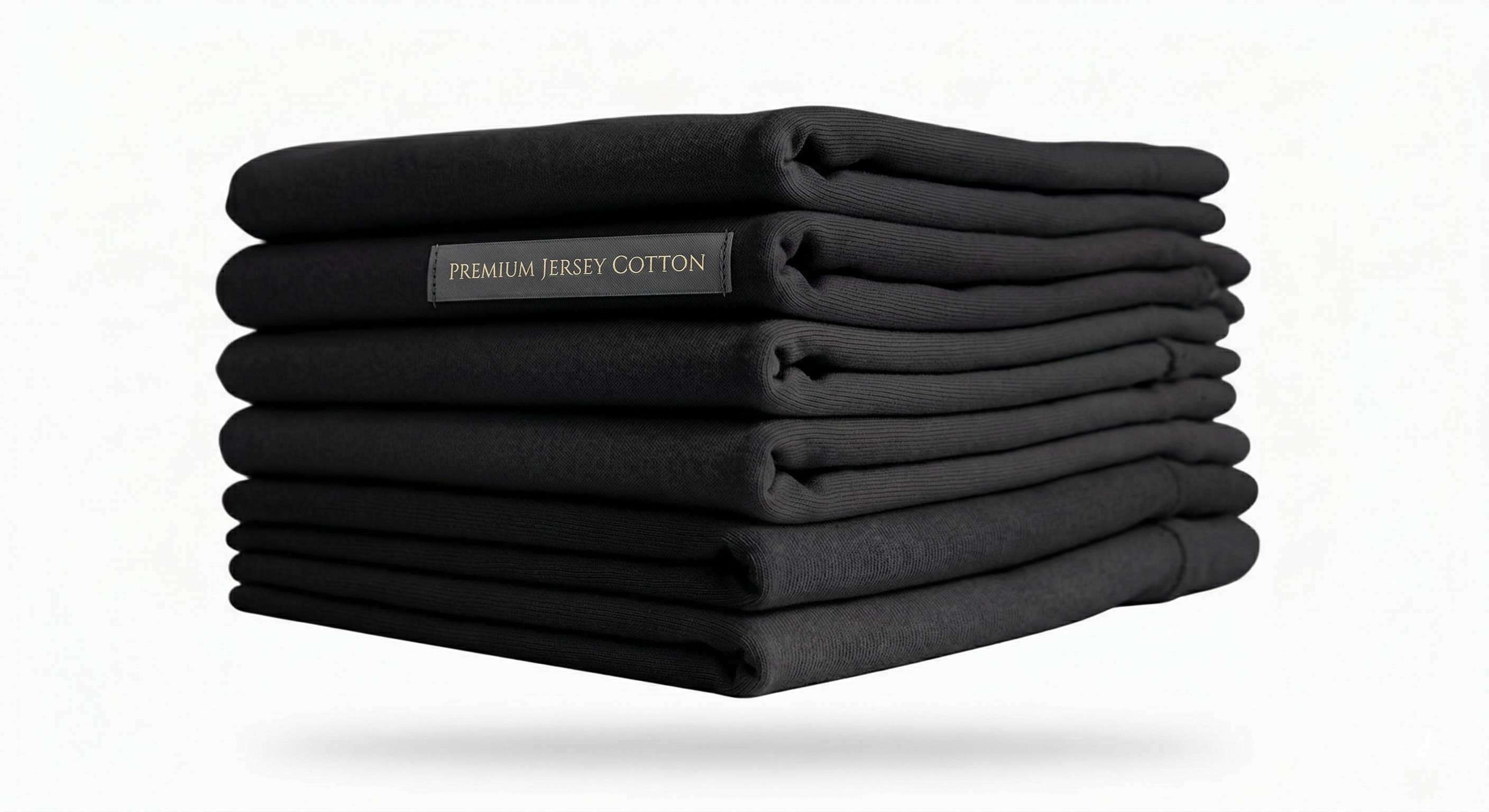 katun jersey hitam pekat