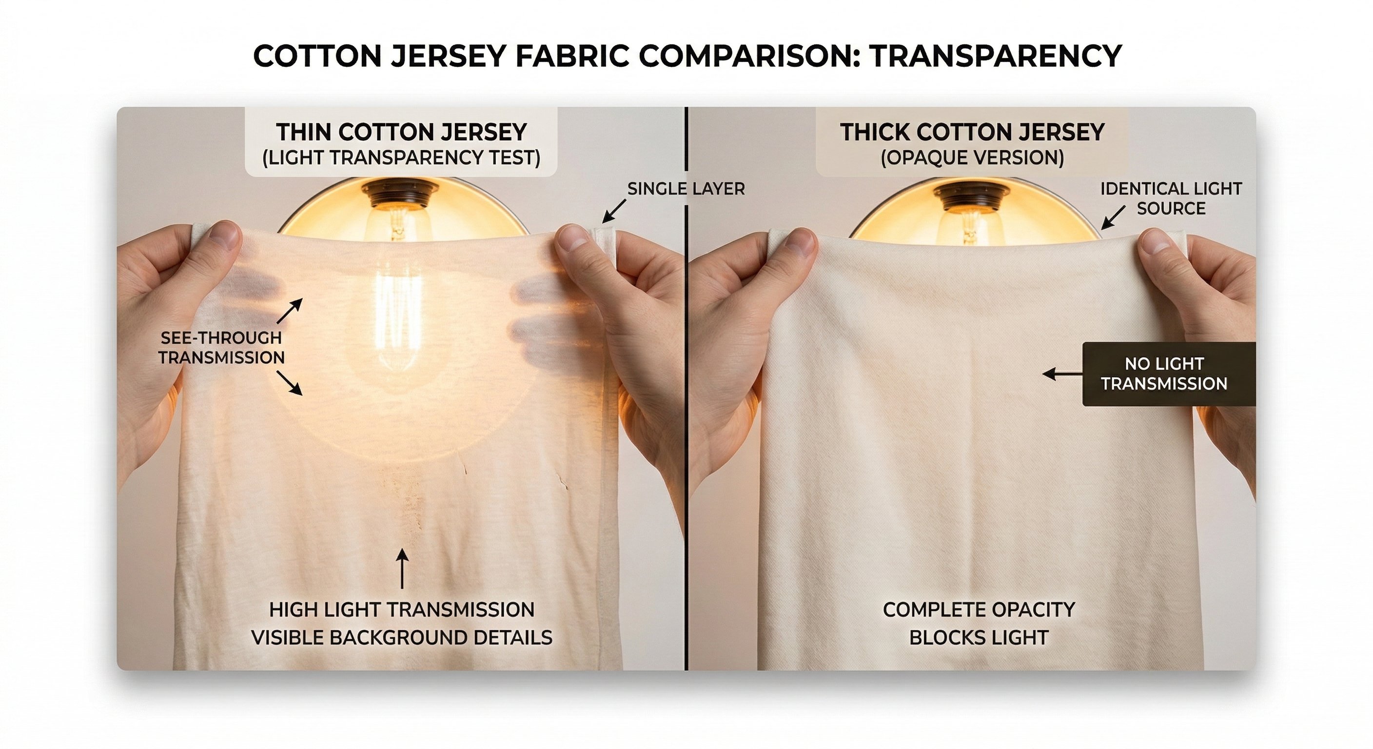 katun jersey tebal vs tipis