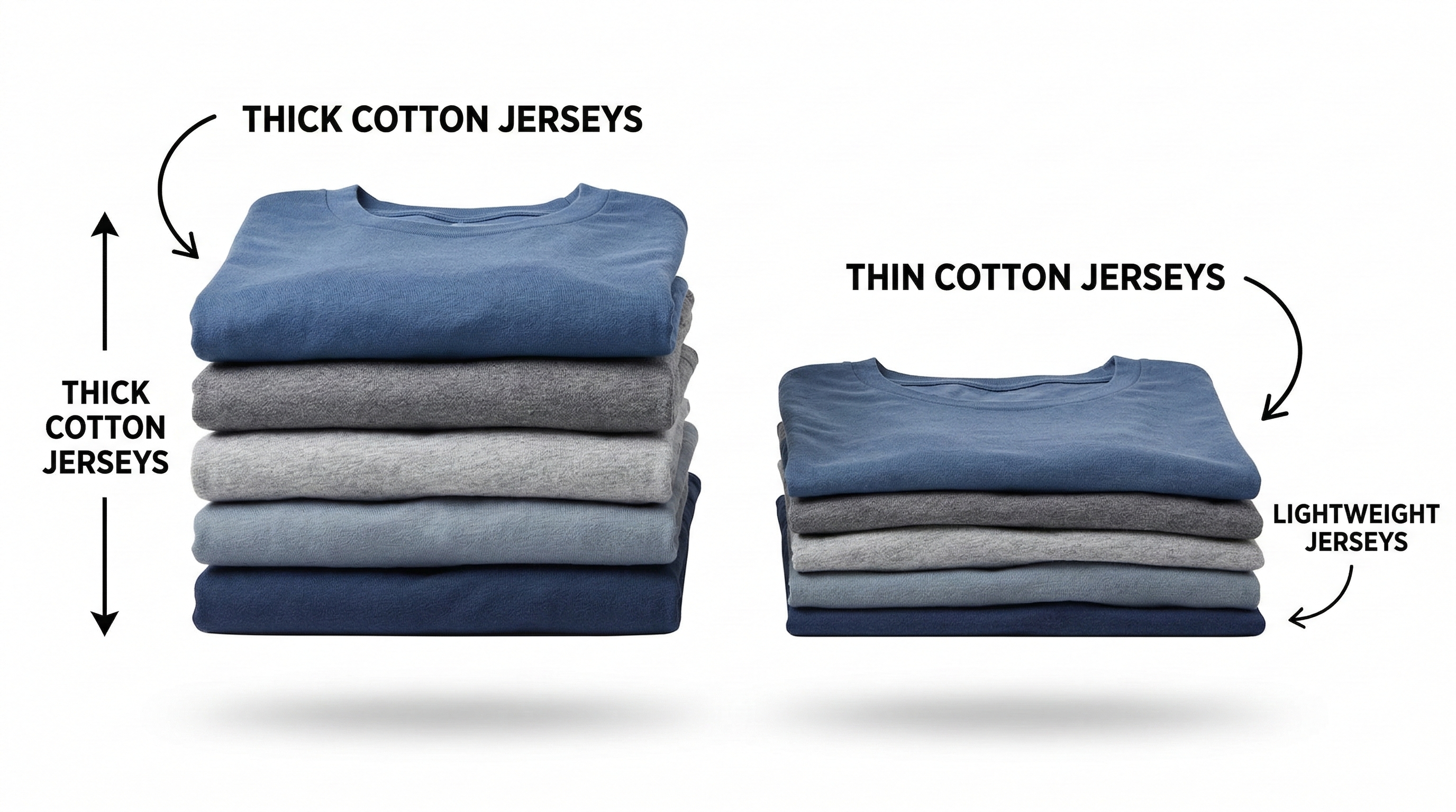 katun jersey tebal vs tipis