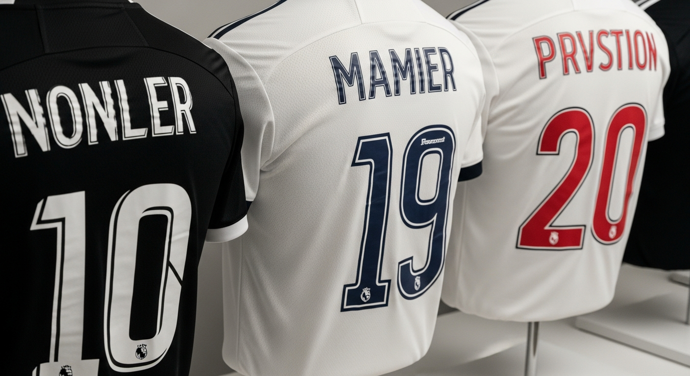 penempatan nama dan nomor jersey