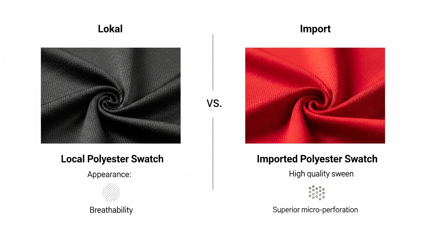 perbedaan polyester lokal vs import