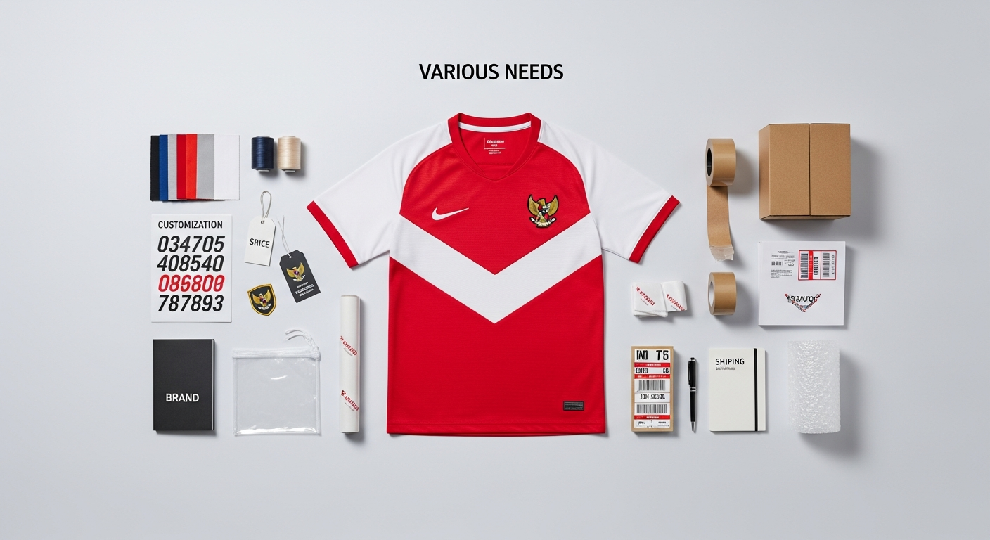 perbedaan ukuran jersey S M L XL XXL