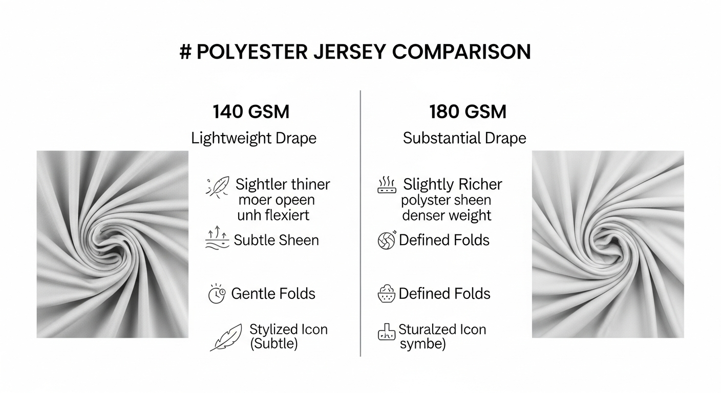 polyester 140 gsm vs 180 gsm