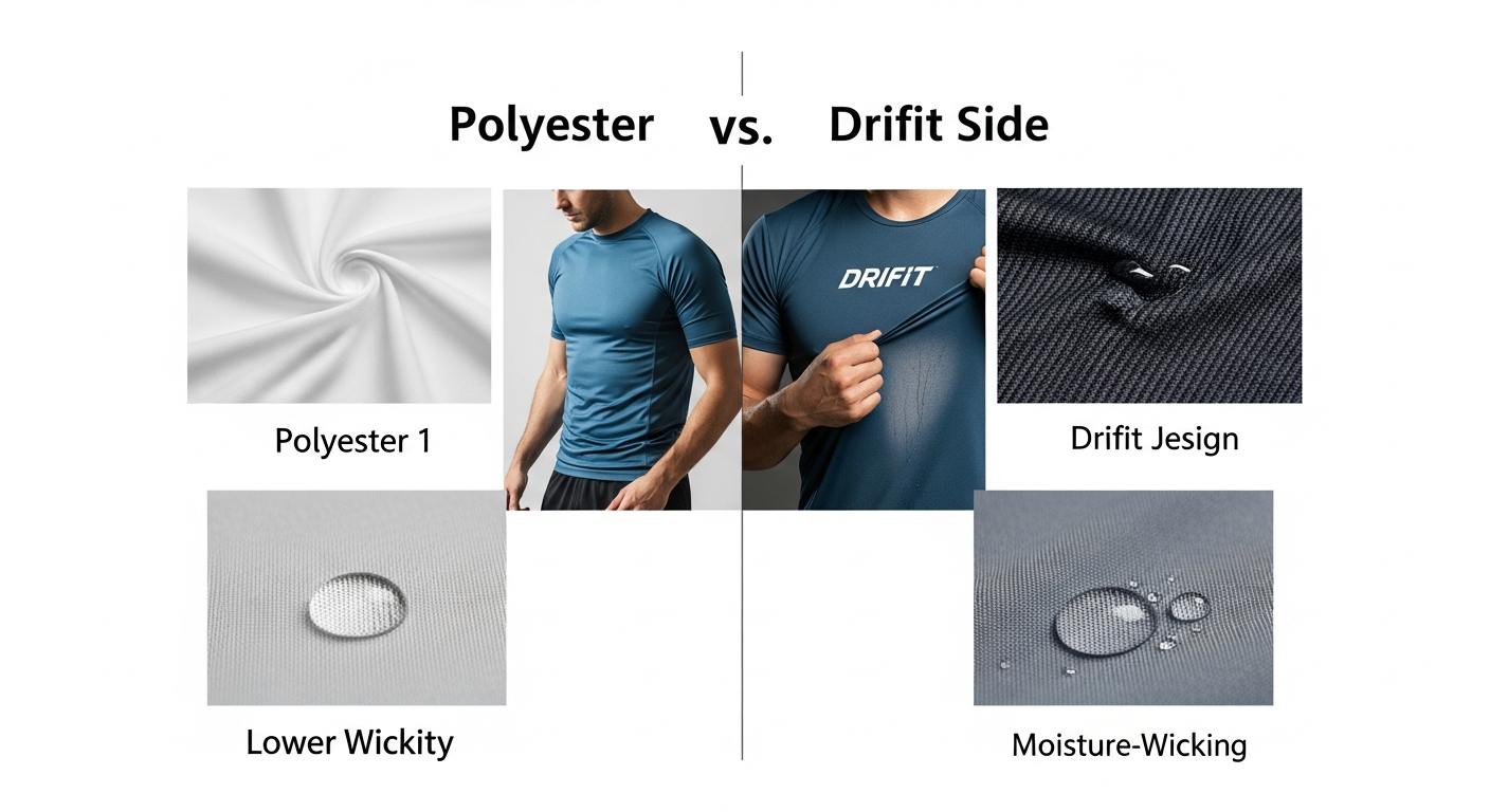 polyester vs drifit vs waffle vs mesh