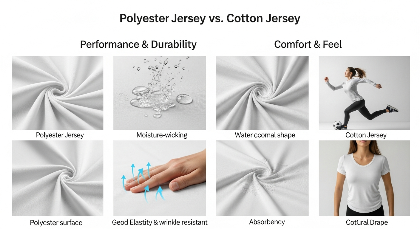 polyester vs katun jersey