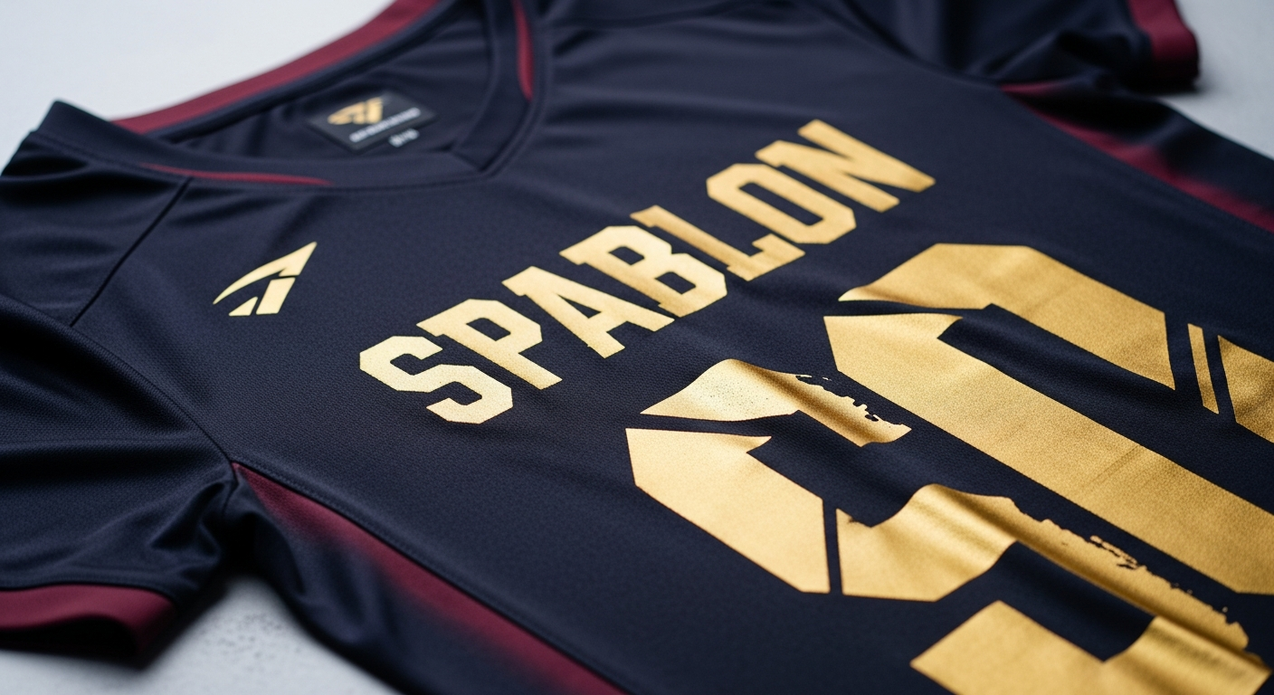 sablon jersey metalik gold