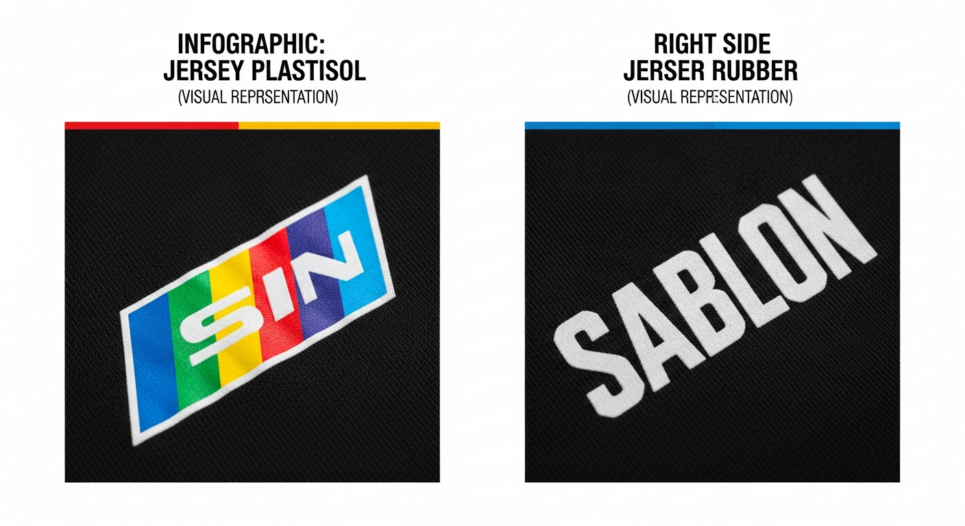 sablon jersey plastisol vs rubber