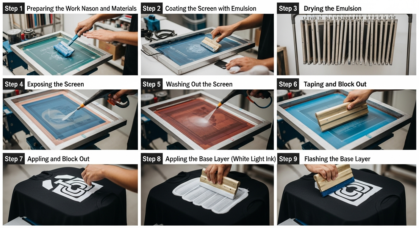 sablon jersey warna gelap