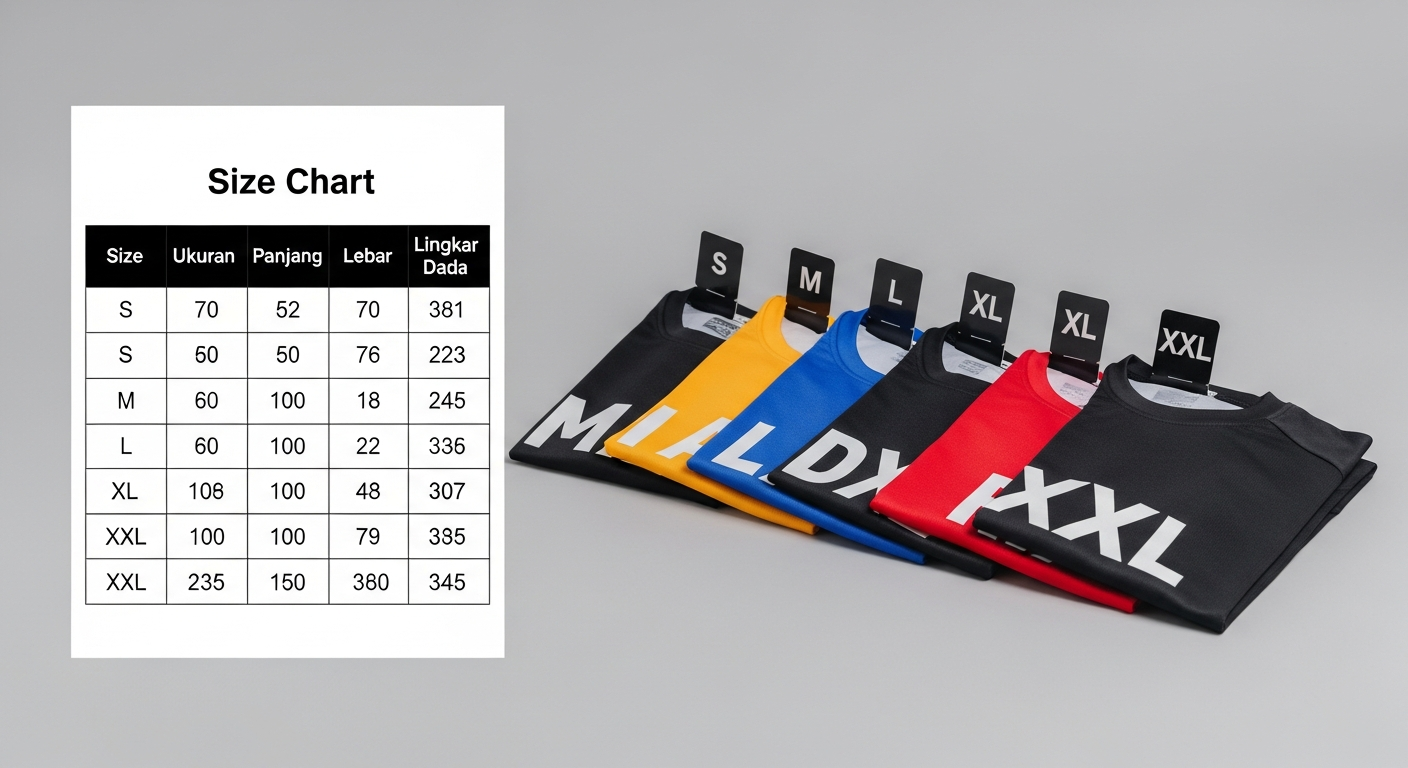 Apa Itu Size Chart Jersey Gk Kiper? - size chart jersey GK kiper | Natex Vendor
