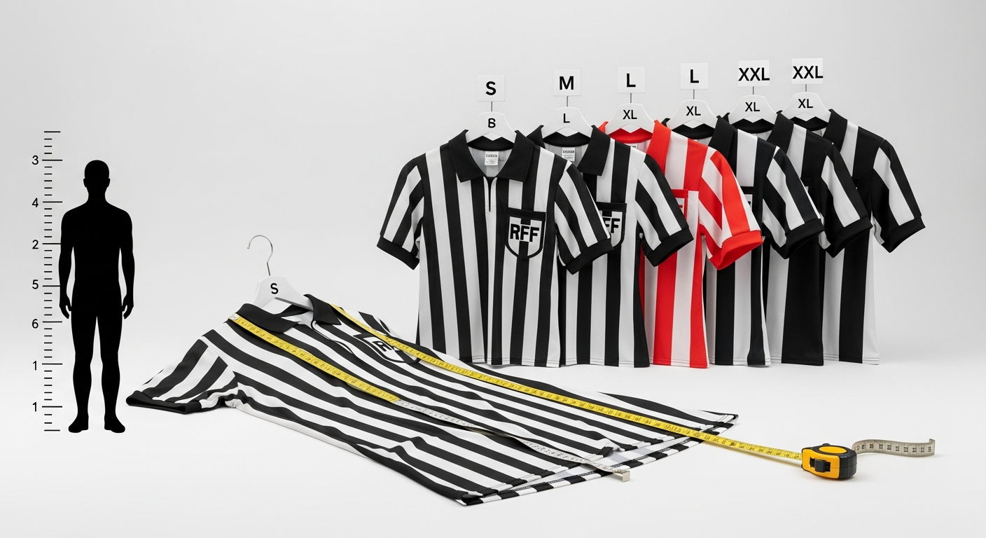 size chart jersey referee wasit