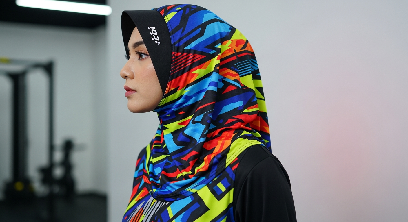 sublimasi hijab sport