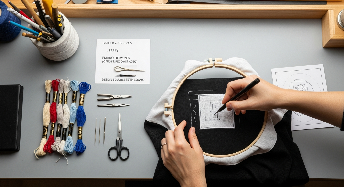 tutorial bordir jersey pemula