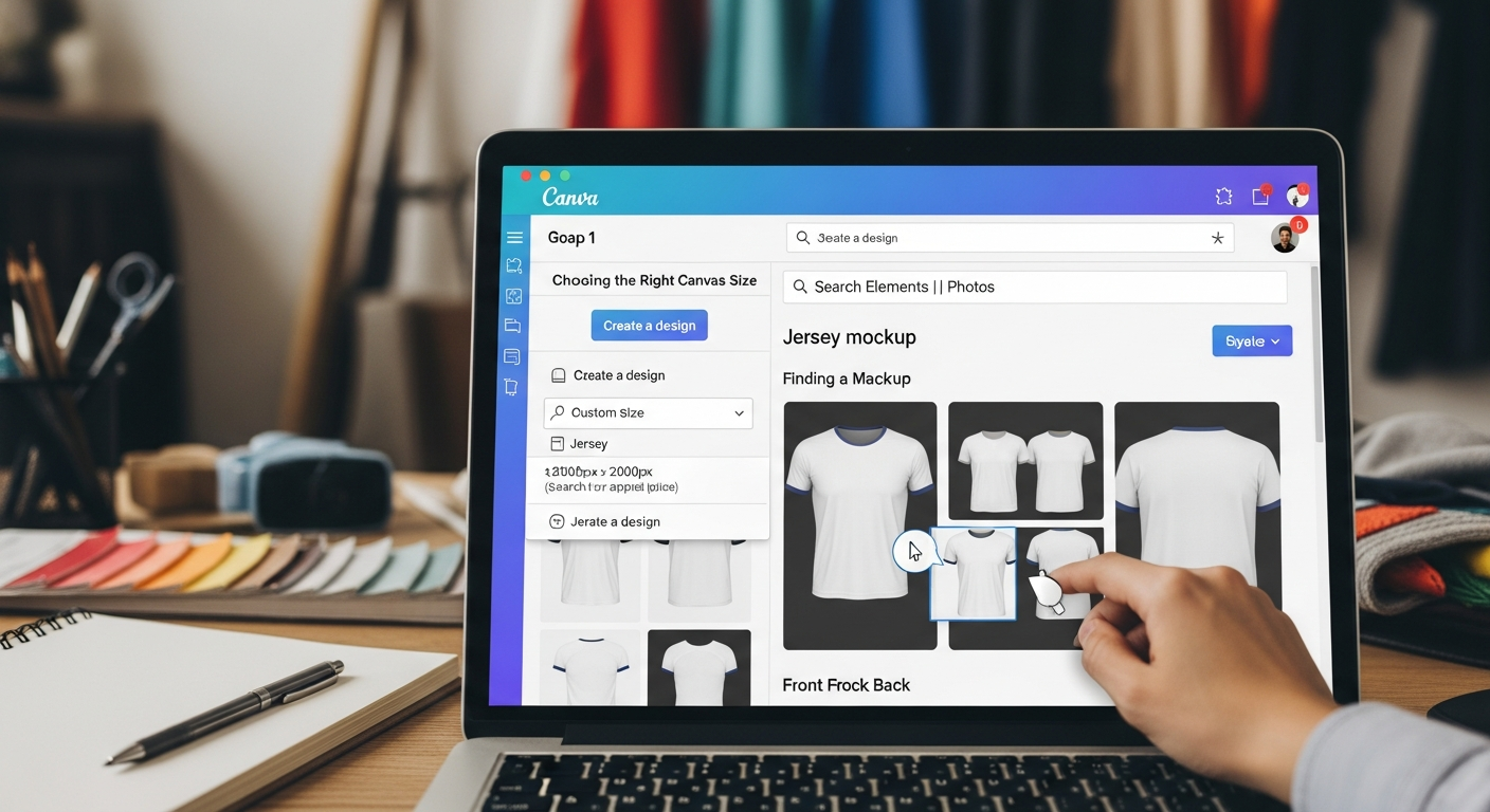 tutorial canva desain jersey pemula