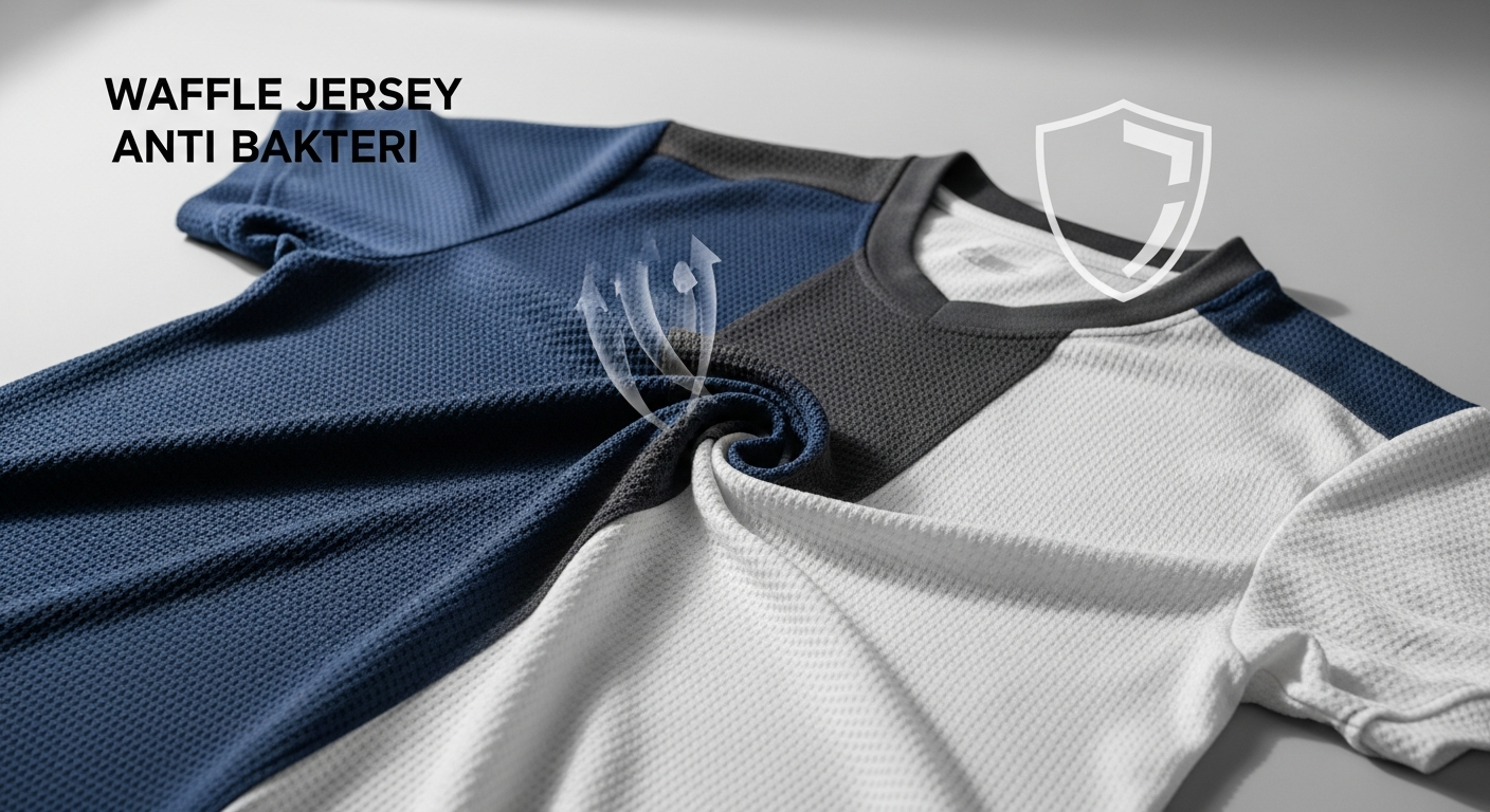 waffle jersey anti bakteri