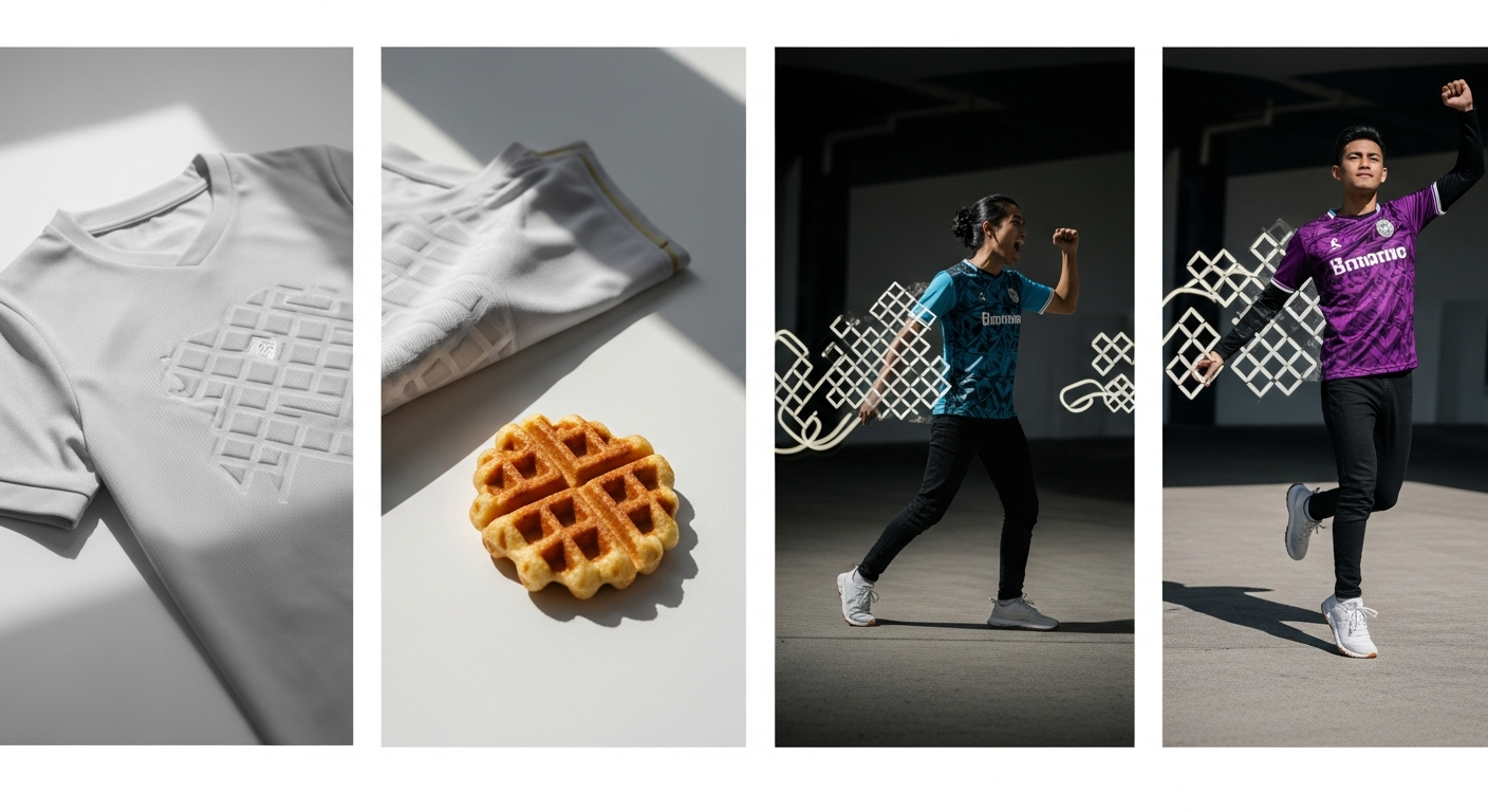 waffle vs drifit polos mana lebih baik