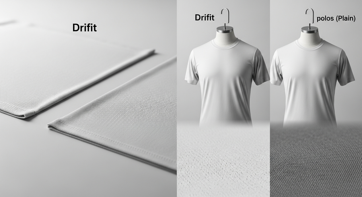 waffle vs drifit polos mana lebih baik